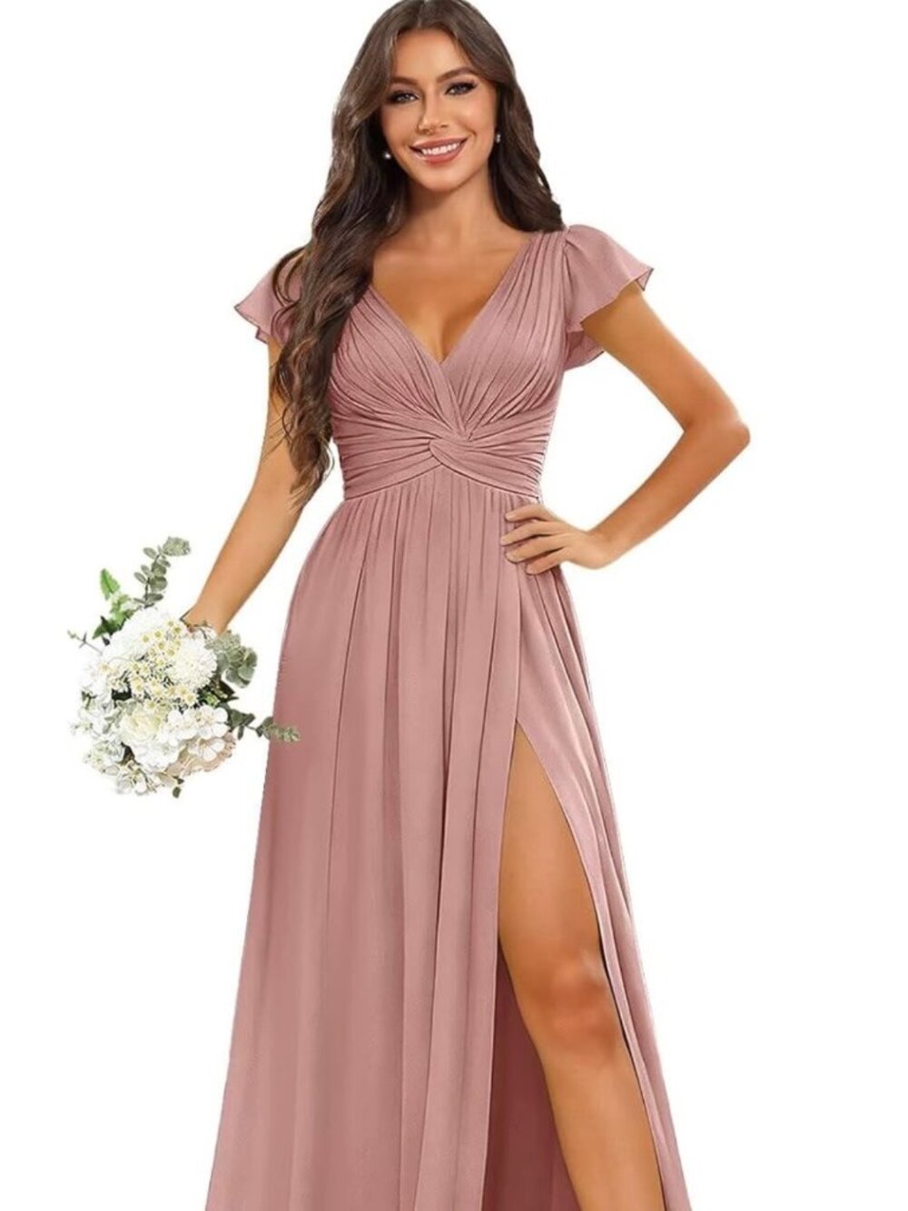 NWT!! Dusty Rose Dress with Pockets! Size 6